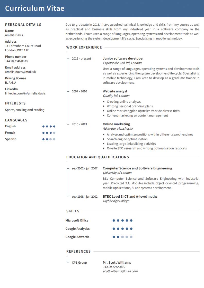 Besplatan primer CV-ja Besplatan primer CV-ja