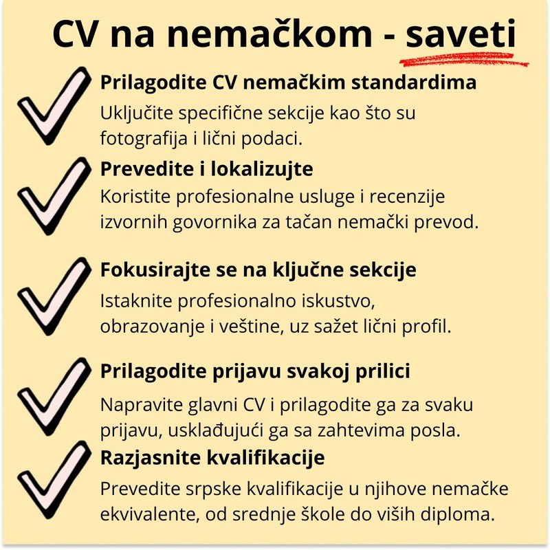 CV na nemačkom - saveti