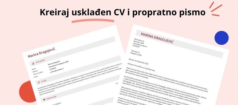 Usklađeni CV i propratno pismo